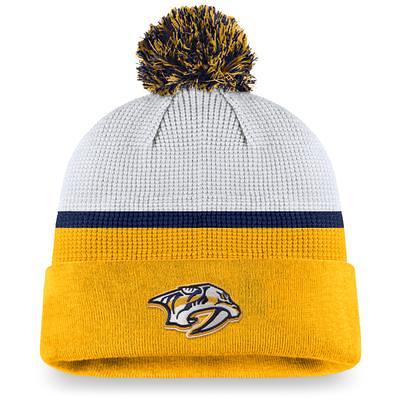 Men's Fanatics Branded Gray Boston Bruins Authentic Pro Home Ice Cuffed Knit Hat with Pom