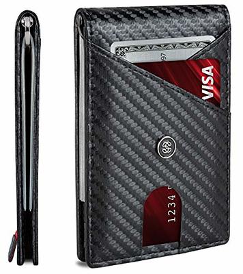 RFID Men's Wallet Bifold Money Clip with Pull Out Credit Cards