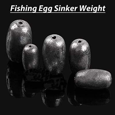 Egg Fishing Sinker Weight Rigs- 4/8pcs Flounder Rig Saltwater Stainless  Steel Fishing Wire Leader with Egg Sinker Fishing Swivel Snap Connector for  Trout Bottom Fishing