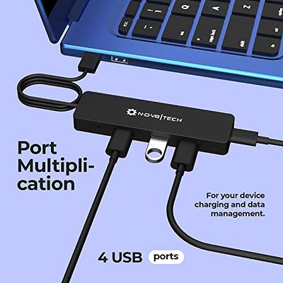 JoyReken 4-Port USB 3.0 Hub with 2 ft Extended Cable, FlyingVHUB Vertical  Data USB Hub