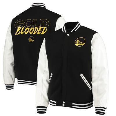 Men's JH Design Navy/White St. Louis Blues Reversible Fleece Jacket with Faux Leather Sleeves