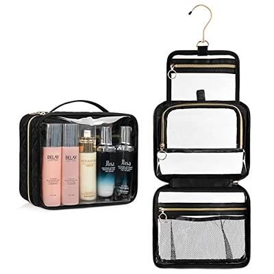 Waterproof Travel Black Clear Cosmetic Bag Portable Toiletry Bag