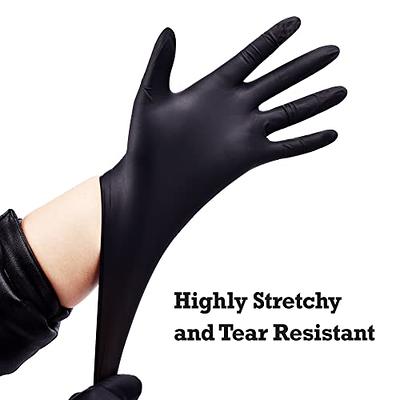 Handlandy Heavy Duty Work Gloves Men, Touchscreen TPR Impact Reducing Work Gloves, Non-Slip Breathable Mechanics Gloves, Large, Men's, Black