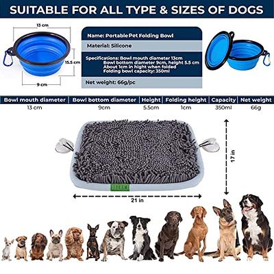 Dog Licking Mat Puppy Chew Toys Interactive Dog Toy Games Cage Slow Feeder  Bowl for Crate Pet Aggressive Chewers Kennel Blue