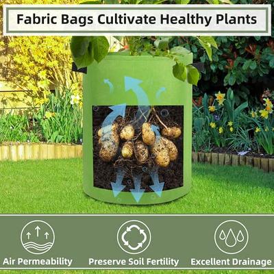 Gardzen 6 Pack 10 Gallon Potato Grow Bags