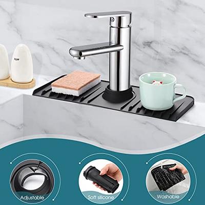 3PCS Silicone Sink Faucet Mat for Kitchen Sink Splash Guard