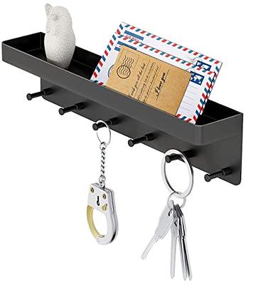  NM E-Store - Magnetic Key Holder w/ 6 Key Hooks, Key Holder for  Wall w/Built-in Extra-Deep Tray, Multifunctional Key Hooks for Wall  Mounting, Modern Key Rack Organizer, Black : Home 
