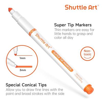 Shuttle Art 24 Colors Gel Crayons for Toddlers Non-Toxic Twistable