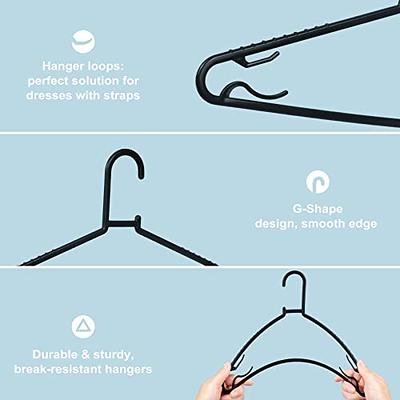 SPECILITE Wire Hangers 100 Pack, Metal Wire Clothes Hanger Bulk for Coats,  Space Saving Metal Hangers Non Slip 16 Inch 12 Gauge Ultra Thin for  Standard Size Suits, Shirts, Pants, Skirts-Black