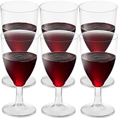 JoyServe Bulk 7 oz Plastic Disposable Wine Glasses - (Pack of 24) Clear  BPA-Free Plastic Wine Glasses with Stem and Party Drinking Glass Cups for  Parties, Weddings, Toasts, Food Samples, Catering - Yahoo Shopping