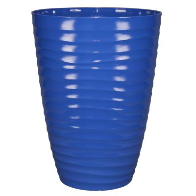 allen + roth 15.6-in W x 14.4-in H Blue Ceramic Indoor/Outdoor Planter in  the Pots & Planters department at