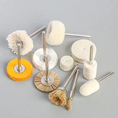 Polishing Buffing Wheel Set, Wool Felt Mounted Shank For Rotary