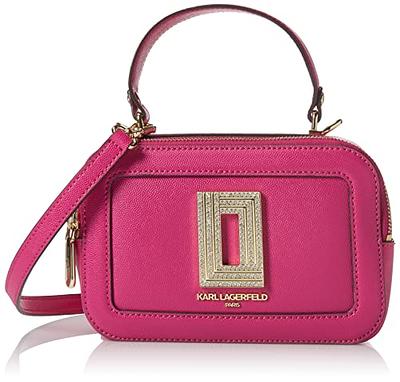 Karl Lagerfeld, Women's Maybelle Camera Crossbody Bag, Black/pink, Size