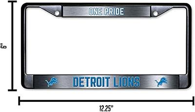 Detroit Lions Chrome Metal License Plate Frame