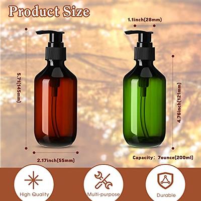 Amber Shampoo and Conditioner Bottles, Plastic Shampoo Bottle With Label,  Shower Dispenser Bottles, Refillable Shower Bottles 