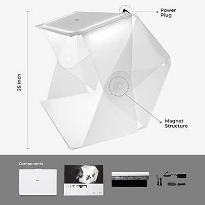 Foldio3 (25inch Lightbox for Product Photography / 25 x 25 / Portable  Studio, Dimmable LED Chips, CRI 97+, Background Sheet Included, ORANGEMONKIE