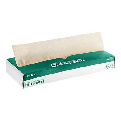 Choice 15 x 10 3/4 Interfolded Deli Wrap Wax Paper - 500/Box