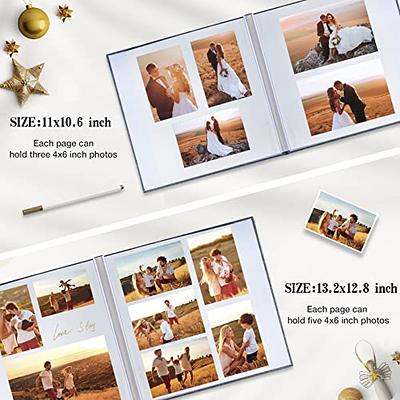 Vienrose Large Photo Album Self Adhesive for 4x6 8x10 10x12 Pictures Linen  Scrapbook Album DIY 40 Blank Pages with A Metallic Pen - Yahoo Shopping