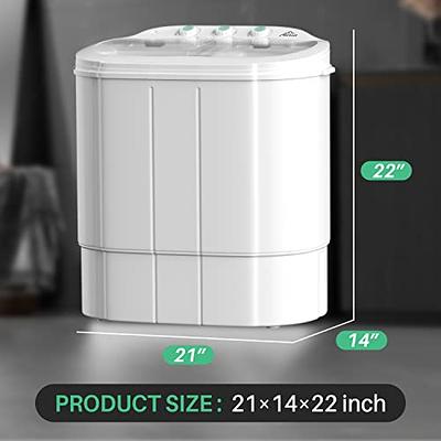 Superday Portable Mini Twin Tub Washing Machine Compact Washer and Spin  Dryer w/Wash and Spin Cycle 17.6lbs Capacity For Camping, Apartments,  Dorms, College Rooms, RV'S, Delicates, Grey - Yahoo Shopping