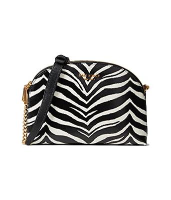 Kate Spade New York Morgan Leopard Double Zip Dome Crossbody Bag