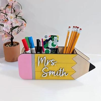 Personalised Wooden Felt Pencil Case & Phone Stand, Luxury Back To School  Gifts, Useful Teacher Custom Stationery Gifts For Her - Yahoo Shopping
