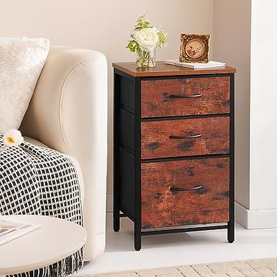 Hommoo End Table, Square Side Table Modern Night Stand with 2-Tier