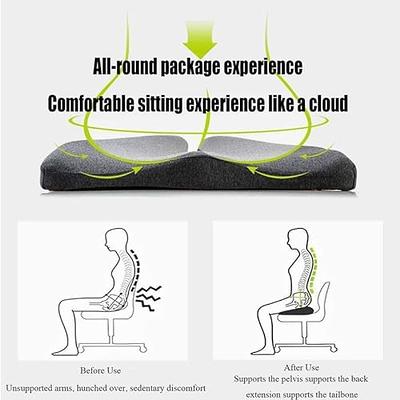 Dotmalls Seat Comfort Pro, Libiyi Seat Comfort Pro, Ergonomic Non-Slip  Sciatica & Back Coccyx Tailbone Pain Relief Office Chair Cushion,Memory  Foam