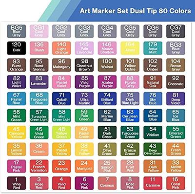 colpart 80 Colors Alcohol Markers Dual Tip Art Markers for Kids Marker Pens  for Adult Coloring Painting Supplies Perfect for Painting, Coloring,  Sketching and Drawing Christmas Gift Ideas - Yahoo Shopping