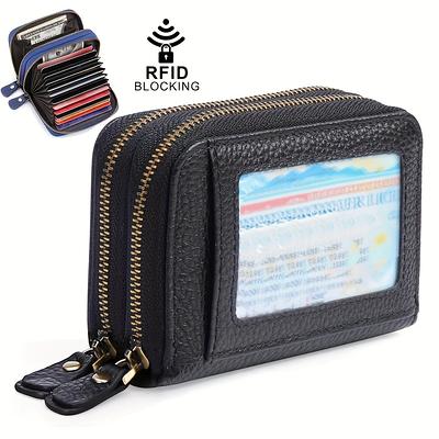 Letter Detail Long Wallet, Women's Fashion Faux Leather Wallet With Card  Slots & Id Window - Temu