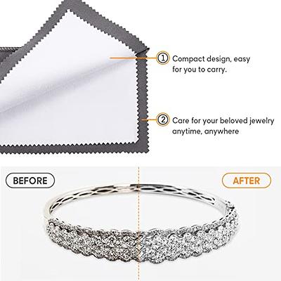 6 Pack Microfiber Jewelry Cleaning Cloth Set, Reusable Sterling