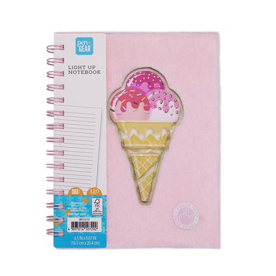 Pen+Gear Wide Rule 1-Subject Notebook, 10.5 x 8, Pink, 100 Sheets 