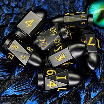 D6 Metal Dice Set, HNCCESG 6 Sided Dice 6 Pieces Solid Metal Game Dice for  DND Dungeons and Dragons Role Playing Game RPG Pathfinder Shadowrun
