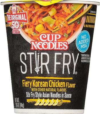 Nissin Cup Noodles Stir Fry Korean BBQ Flavor Asian Noodles in Sauce 2.89  oz. Cup