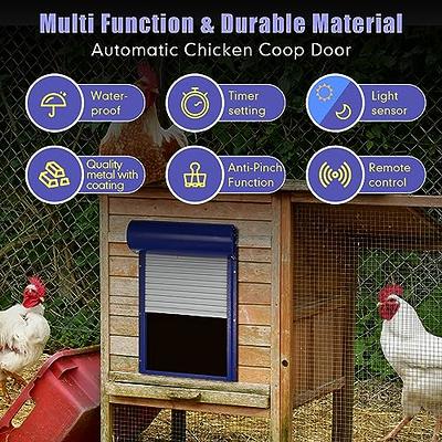 Automatic Chicken Coop Door Solar Powered Chicken Coop Door Opener with  Timer & Light Sensor Multi-Modes Poultry Opener