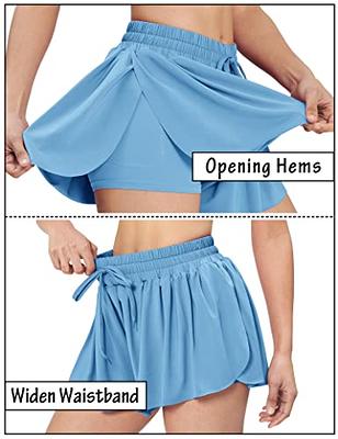 Heathyoga Flowy Shorts 2 in 1 Butterfly Shorts with Pocket Womens Athletic  Shorts Running Shorts for Women Preppy Clothes Blue - Yahoo Shopping