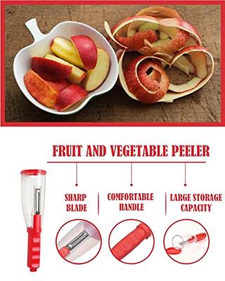 JayJos Multifunctional Stainless Steel Kitchen Peeler with Storage for  Fruits & Vegetables Red - Yahoo Shopping