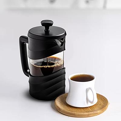 Ovente French Press Coffee Tea Expresso Maker, 12 oz - Black