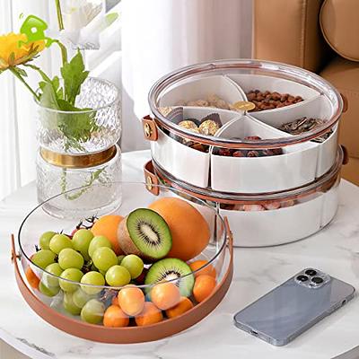 amokk Divided Serving Tray with Lid and Handle Snackle Box Charcuterie  Container Portable Snack Platters for Candy, Fruits, Nuts, Snacks, for  Parties, Entertaining, Picnic (Transparent) - Yahoo Shopping