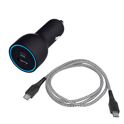 onn. USB-C Car Charger with 20W Power Delivery, Black