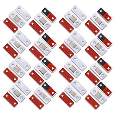 Magnetic Door Catch Magnets with Adhesive Backing Cabinet Magnets Thin Flat  Catch Adhesive Door Latch (4 Pack White)