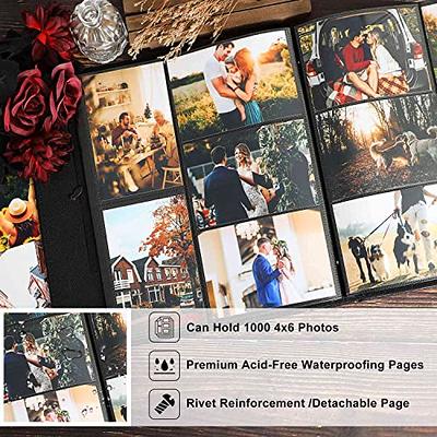 Artmag Photo Picutre Album 4x6 1000 Photos, Extra Large Capacity Leather  Cover Wedding Family Photo Albums Holds 1000 Horizontal and Vertical 4x6