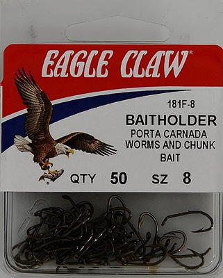 Eagle Claw 2X Curved Point Treble Hooks - Gold - Size 12 - 20 Pack