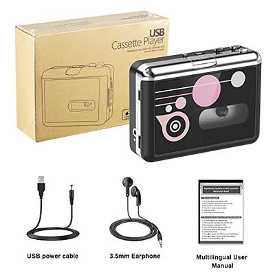 DIGITNOW! Portable Cassette Player/Cassette to MP3 Converter Capture  Cassette Tape to MP3/CD Audio via USB