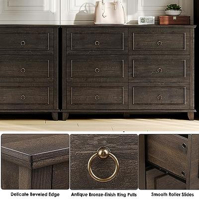  HOSTACK Modern 3 Drawer Dresser, Wood Chest of Drawers