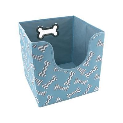 Frisco Rectangle Collapsible Pet Toy Storage Bin, Gray Basket Weave