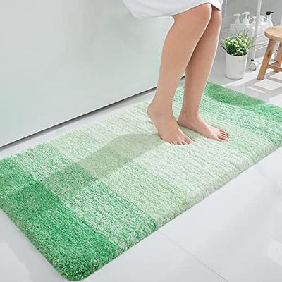 OLANLY Bathroom Rugs 24x16, Soft and Absorbent Microfiber Bath Rugs,  Non-Slip Shaggy Shower Carpet, Machine Wash Dry, Bath Mats for Bathroom  Floor