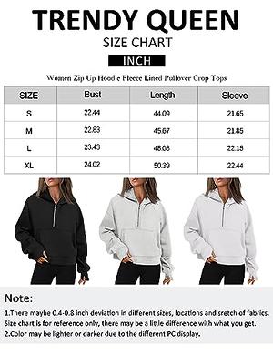 Trendy Queen Womens Oversized Sweatshirts Hoodies Half Zip Pullover Fall  Fashion Outfits 2023 Y2k Clothes at  Women’s Clothing store