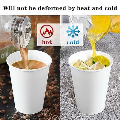 LITOPAK 400 Pack 8 oz Disposable Paper Coffee Cup, Hot/Cold Beverage  Drinking Cups for Water, White, Suitable for Party, Picnic, Travel, and  Events.