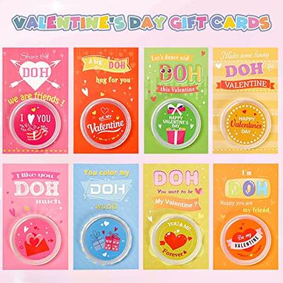 28 Packs Valentine's Day DIY Slime Kit with Heart Boxes, Slime