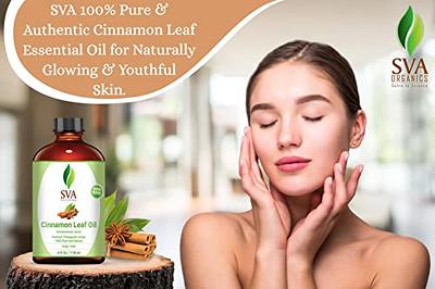 SVA Cinnamon Leaf Oil 4Oz (118 ml) Premium Essential Oil with Dropper for  Diffuser, Aromatherapy, Skin Care, Hair Care & Body Massage - Yahoo Shopping